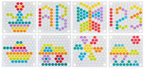 Drewniana układanka mozaika koraliki kulki Puzzle