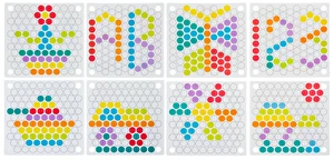 Drewniana układanka mozaika koraliki kulki Puzzle