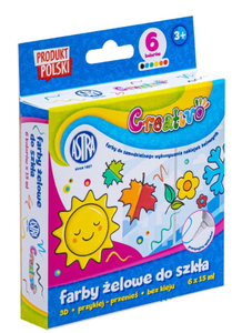 Farby do szkła 6 kol 15ml Creativo Astra