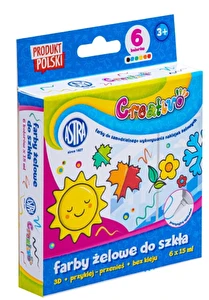 Farby do szkła 6 kol 15ml Creativo Astra