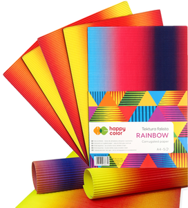 Tektura Falista A4 5 ark. Rainbow tęczowa