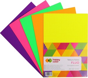 Tektura Falista A4 5 ark. FLUO