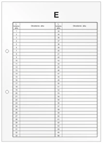 Przekładki do akt osobowych A4 2R typ E