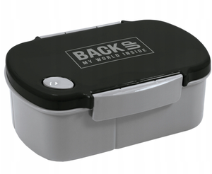 Zestaw śniadaniowy Bidon Śniadaniówka BackUp 5 Szaro/Czarny