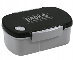Zestaw śniadaniowy Bidon Śniadaniówka BackUp 5 Szaro/Czarny
