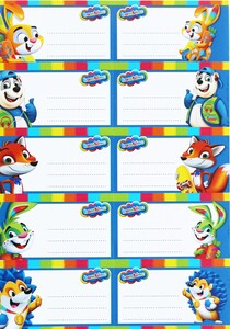 Naklejki na zeszyty Bambino 3 blistry