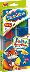 Farby akwarelowe Bambino 12 kol