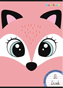 Zeszyt A4 32k linia dwukolorowa laminowany Bambino Girls