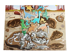 Naklejki z pianki wielorazowe Dinozaury Kidea