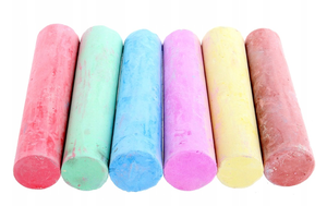 Kreda chodnikowa kolorowa JUMBO 12 sztuk KIDEA