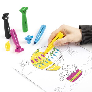 Flamastry z figurką Jumbo 6 kol. Misie Kidea