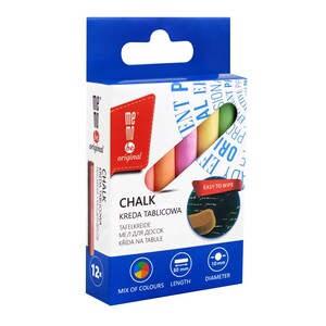 Kreda tablicowa MEMOBE kolorowa 12 szt.