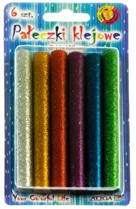 Wkłady klejowe 11mmx 6szt Brokatowe