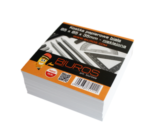 Karteczki białe nieklejone 85x85x35 BIUROS