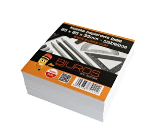 Karteczki białe nieklejone 85x85x35 BIUROS