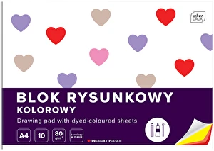 Blok rysunkowy A4 10 k 80g kolor Interdruk