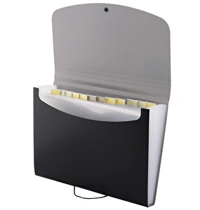 Teczka A4 D.RECT 12 przegródek 5888 czarna