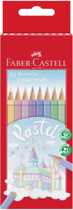 Kredki ołówkowe FABER-CASTELL Zamek 10 kol Pastel