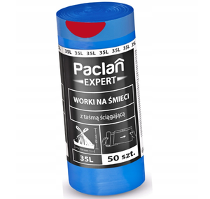 Worki na śmieci z taśmą 35L 50 szt Paclan Expert