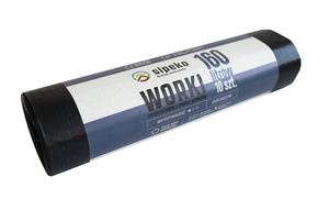 Worki na śmieci 160L LDPE MOCNE proekologiczne czarne 10szt