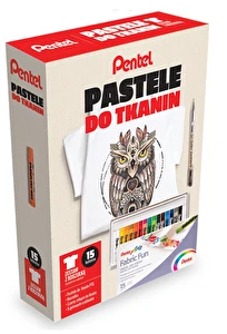Zestaw Pentel z koszulką + marker- pastele 15