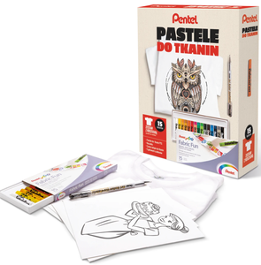 Zestaw Pentel z koszulką + marker- pastele 15