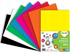 Arkusze piankowe A4 MIX kolor 8 ark. Happy Color