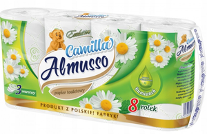 Papier toaletowy 3W Almusso Camilla rumiankowy 8 rolek