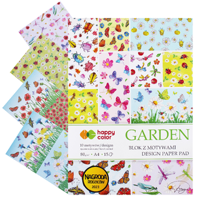 Blok z motywem A4 80g Happy Color Garden