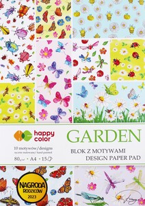 Blok z motywem A4 80g Happy Color Garden