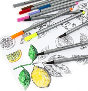 Cienkopisy flamastry 24 kolory Kidea