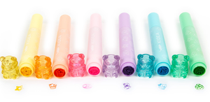 Flamastry dwustronne ze stempelkami misie 6 szt Kidea