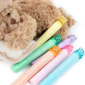 Flamastry dwustronne ze stempelkami misie 6 szt Kidea