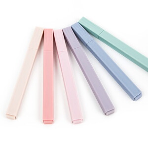 Zakreślacze kremowe geometryczne 6 szt. Kidea