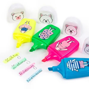 Zakreślacze Zwierzaki New look 4 kol Kidea