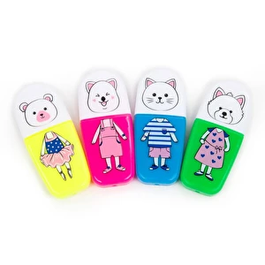 Zakreślacze Zwierzaki New look 4 kol Kidea