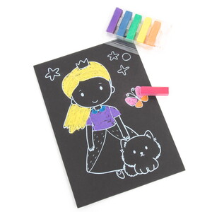 Zestaw rysunkowy z pastelami dla dzieci Księżniczki Kidea