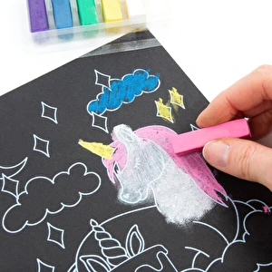 Zestaw rysunkowy z pastelami dla dzieci Jednorożec Kidea