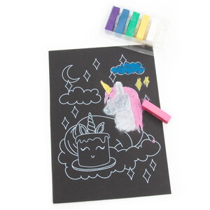Zestaw rysunkowy z pastelami dla dzieci Jednorożec Kidea