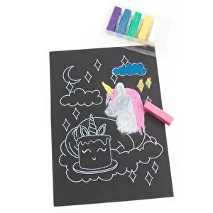 Zestaw rysunkowy z pastelami dla dzieci Jednorożec Kidea