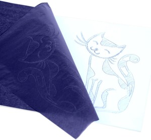 Kalka ołówkowa D.Rect A4 fioletowa/niebieska 25 ark.