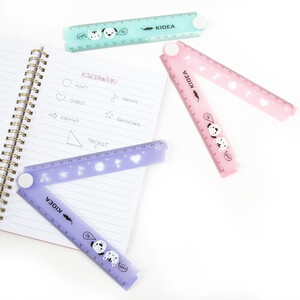 Linijka składana z szablonami Kidea 30cm