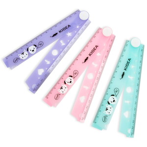 Linijka składana z szablonami Kidea 30cm