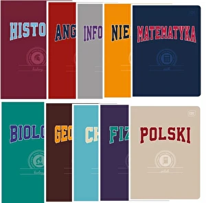 Zeszyt tematyczny A5/60k ze ściągą Zestaw Hybrid 10szt