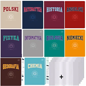 Zeszyty tematyczne A5 60 kartek Hybrid 10 szt ściąga w środku + 10x okładek A5
