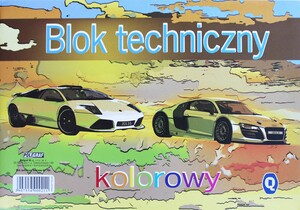 Blok techniczny A4 kolorowy 200g Q 10 kartek 900211