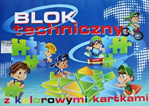 Blok techniczny A3 kolorowy 180g 10 kartek 900204