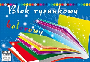 Blok rysunkowy A4 kolorowy 20 kartek 80g 900143