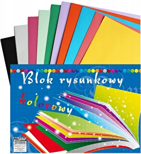 Blok rysunkowy A4 kolorowy 20 kartek 80g 900143