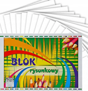 Blok rysunkowy A4 biały 20k 900389